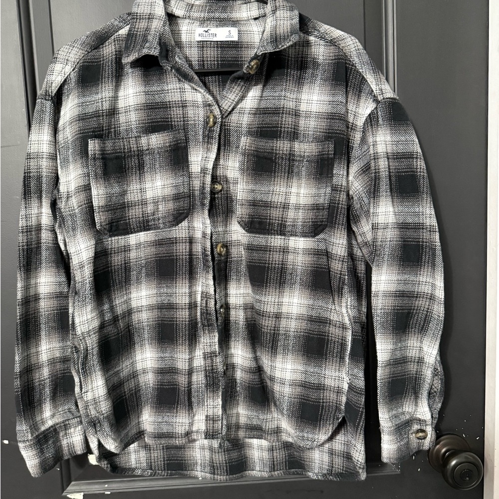 Hollister Monochrome Plaid Shacket